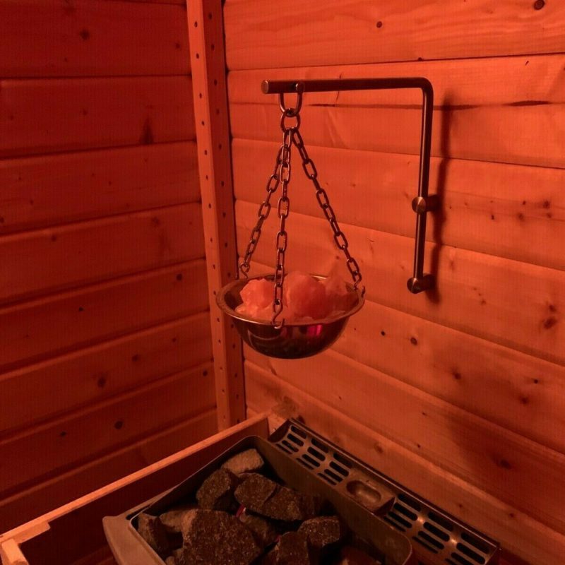 Edelstahl Wandhalterung Sauna / Saunaofen / Aufguss und Saunaschalen Massiv Edel 15