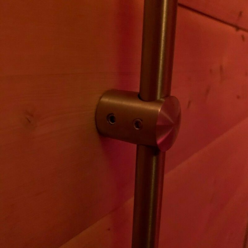 Edelstahl Wandhalterung Sauna / Saunaofen / Aufguss und Saunaschalen Massiv Edel 25